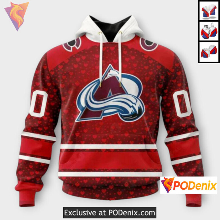 Valentines Day Gift Edition Colorado Avalanche Womens Hoodie NHL Hoodie