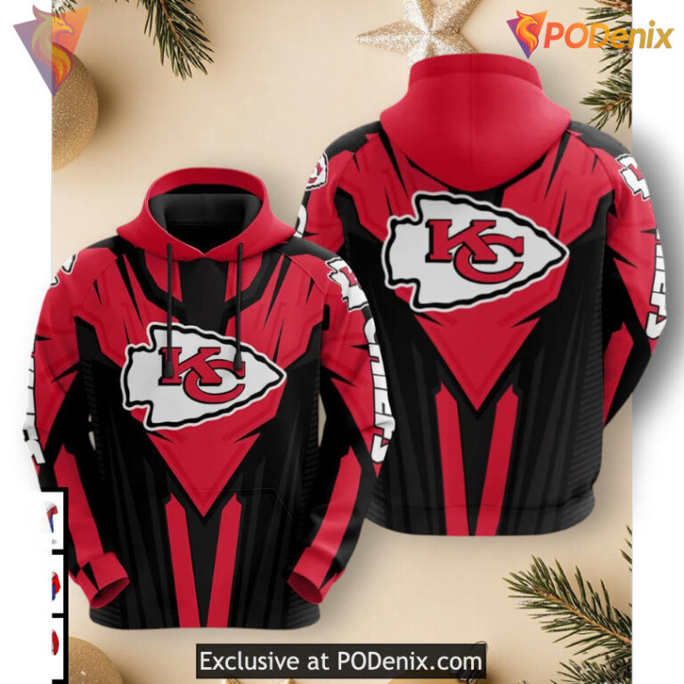 Valor Emblem Custom Kansas City Chiefs Full Zip Hoodie, Fan 3D Edition