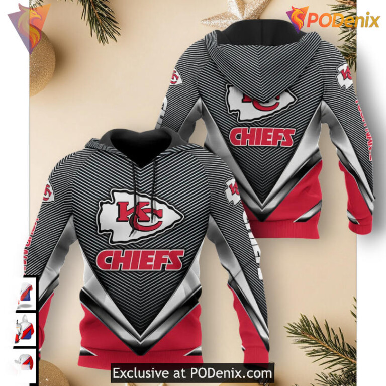Vector Emblem Artwork Kansas City Chiefs Hoodie 3D, Custom Vintage Style