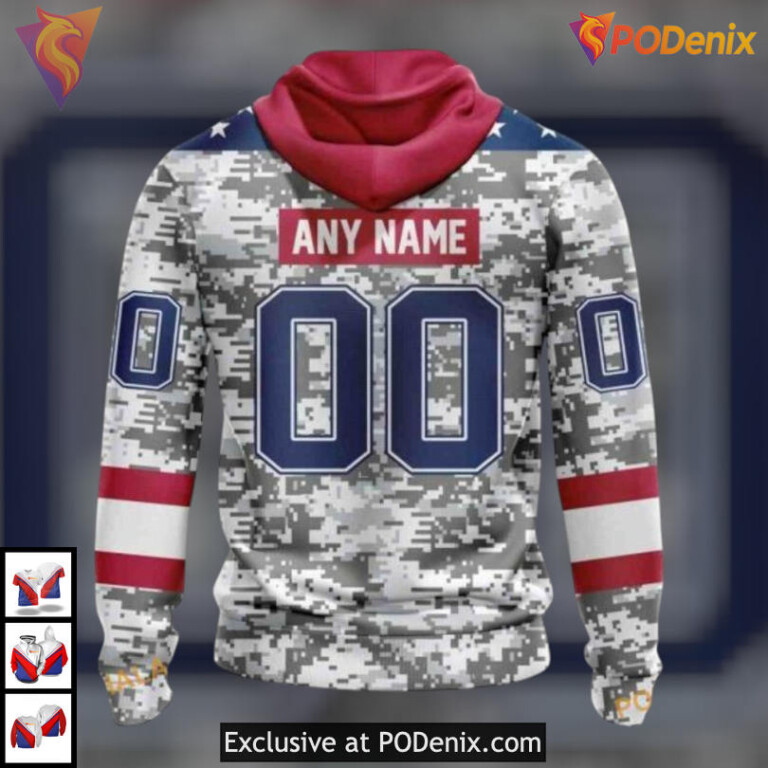 Veterans Day Camo Tribute Arizona Coyotes Sweatshirt Hoodie Military Style 3D - 1
