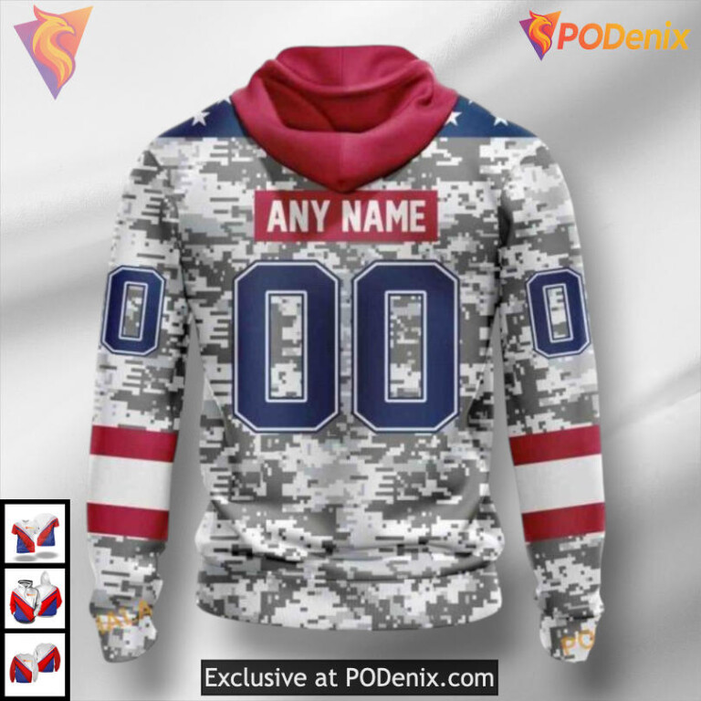 Veterans Day Camo Tribute Carolina Hurricanes Youth Hoodie Custom 3D Apparel - 1