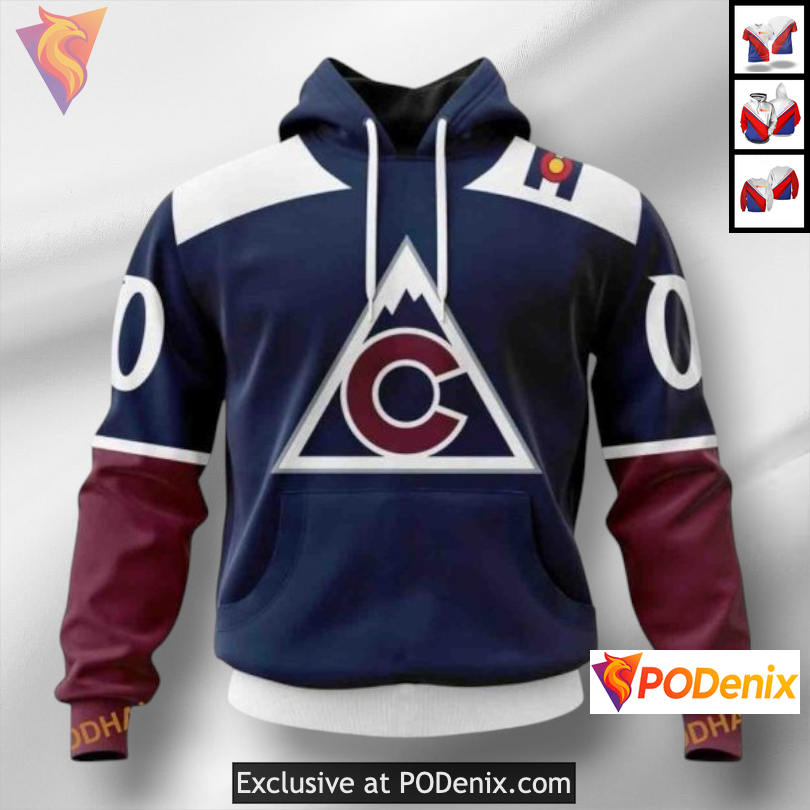 Vintage 2025 Alternate Kits Colorado Avalanche Vintage Hoodie Custom 3D