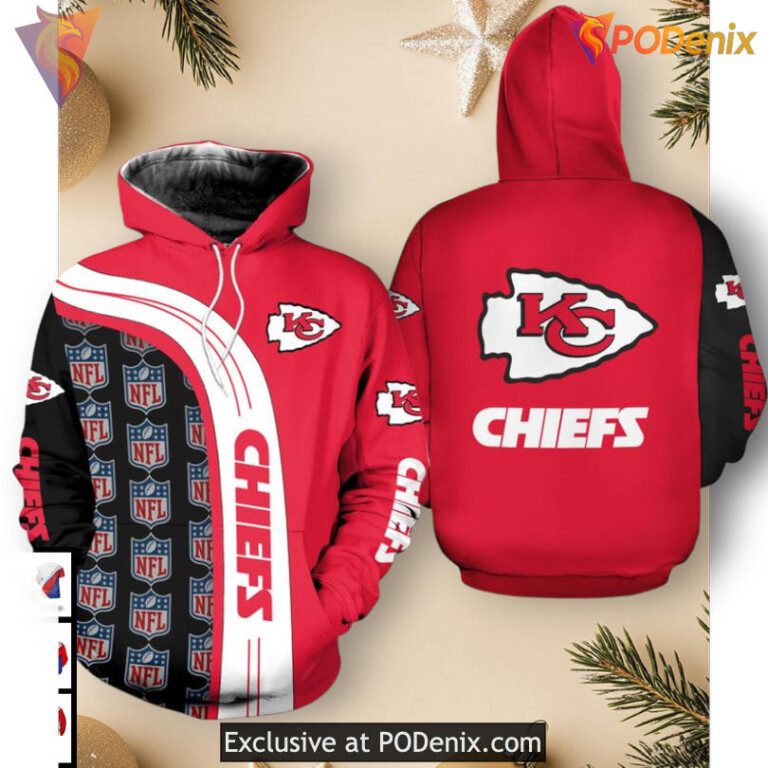Vintage Inspired Kansas City Chiefs Mens Hoodie, Unisex Fan 3D Custom Style - 1
