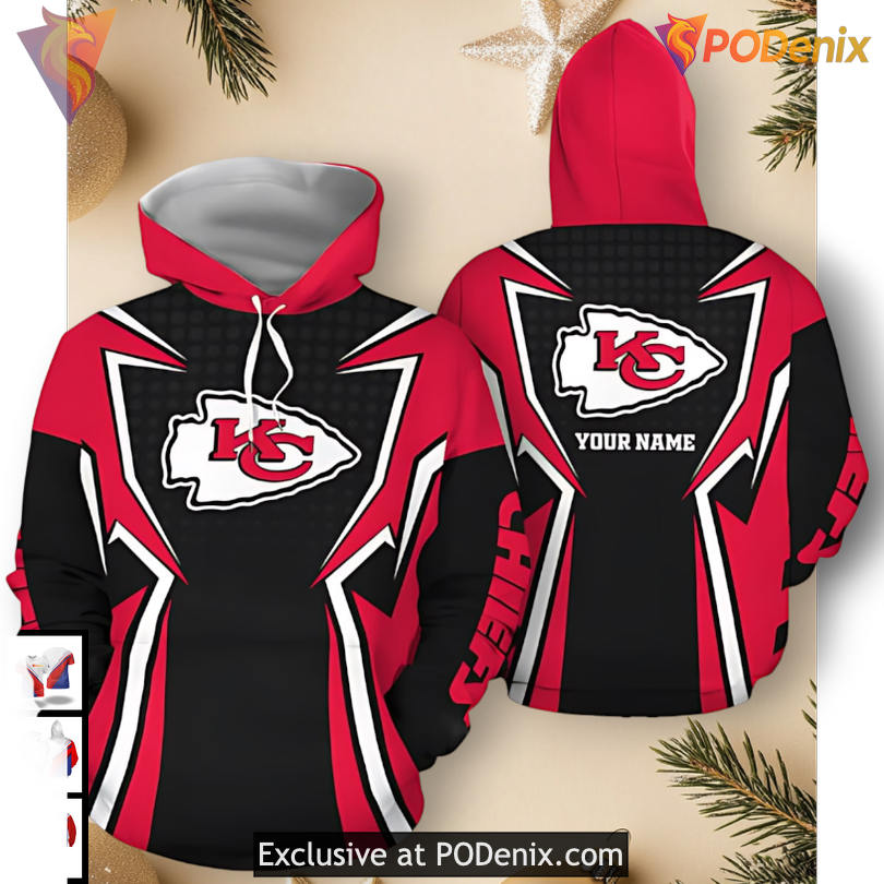 Vortex Custom Kansas City Chiefs Hoodie For Men, 3D Fan Limited Apparel Vortex Custom Kansas City Chiefs Hoodie For Men, 3D Fan Limited Apparel