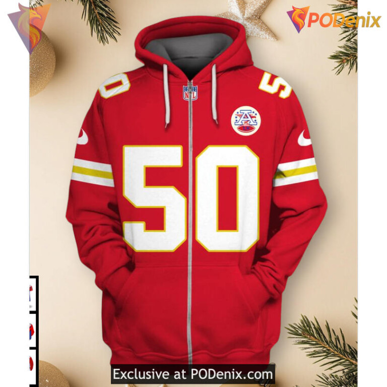 Willie Gay Jr AFC Champs Kansas City Chiefs Hoodie, Red Zip Up Fan Edition