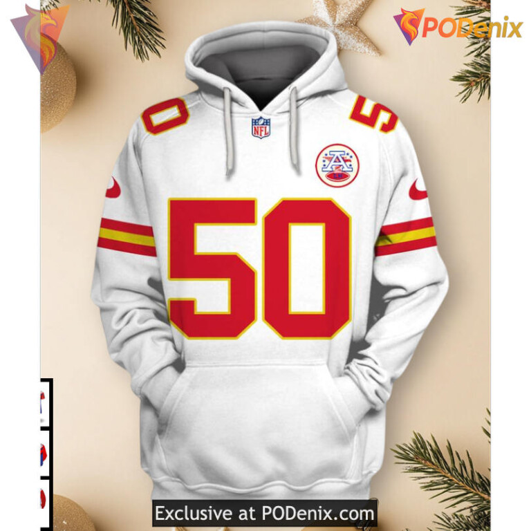 Willie Gay Jr AFC Champs Kansas City Chiefs Hoodie, White 3D Zip Up Style