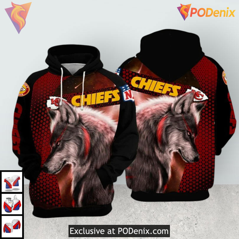 Wolf Pack Vintage Kansas City Chiefs Zip Up Hoodie Retro Style Fan Edition Wolf Pack Vintage Kansas City Chiefs Zip Up Hoodie Retro Style Fan Edition
