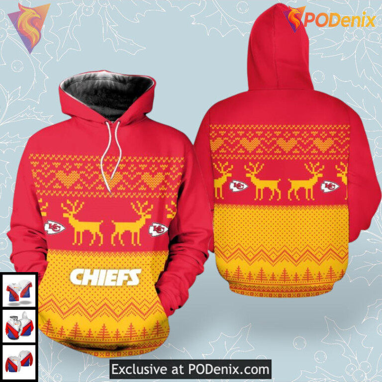 Yoda And Santa Christmas Kc Chiefs Hoodie All Over Print 3D Fan Collection