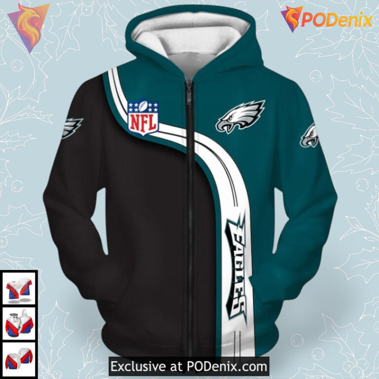Zip Pullover Gift Edition Womens Philadelphia Eagles Hoodie Cute 3D Apparel