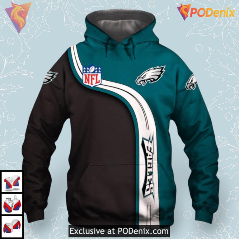 Zip Pullover Gift Edition Womens Philadelphia Eagles Hoodie Cute 3D Apparel - 2