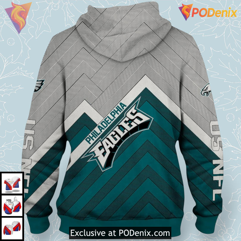 Zip Up Fan Edition Mens Philadelphia Eagles Hoodie 3D Apparel for Football Lovers Zip Up Fan Edition Mens Philadelphia Eagles Hoodie 3D Apparel for Football Lovers