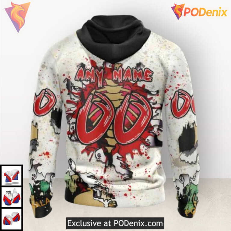 Zombie Halloween Costume Nashville Predators Full Print Hoodie Custom Apparel - 1