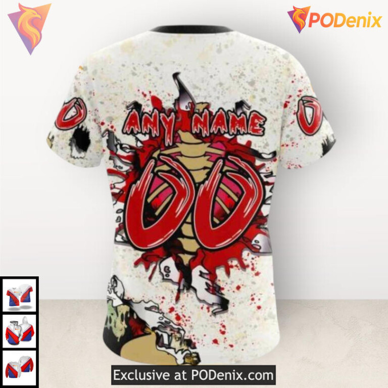 Zombie Halloween Costume Nashville Predators Full Print Hoodie Custom Apparel - 3