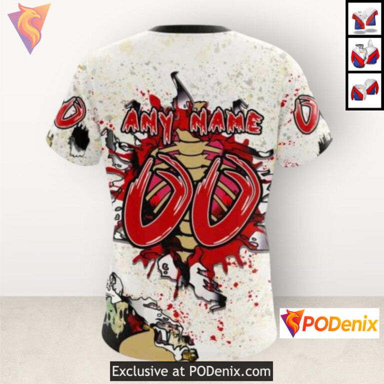 Zombie Halloween Costume Style Personalized Colorado Avalanche Hoodie Sweatshirt - 3