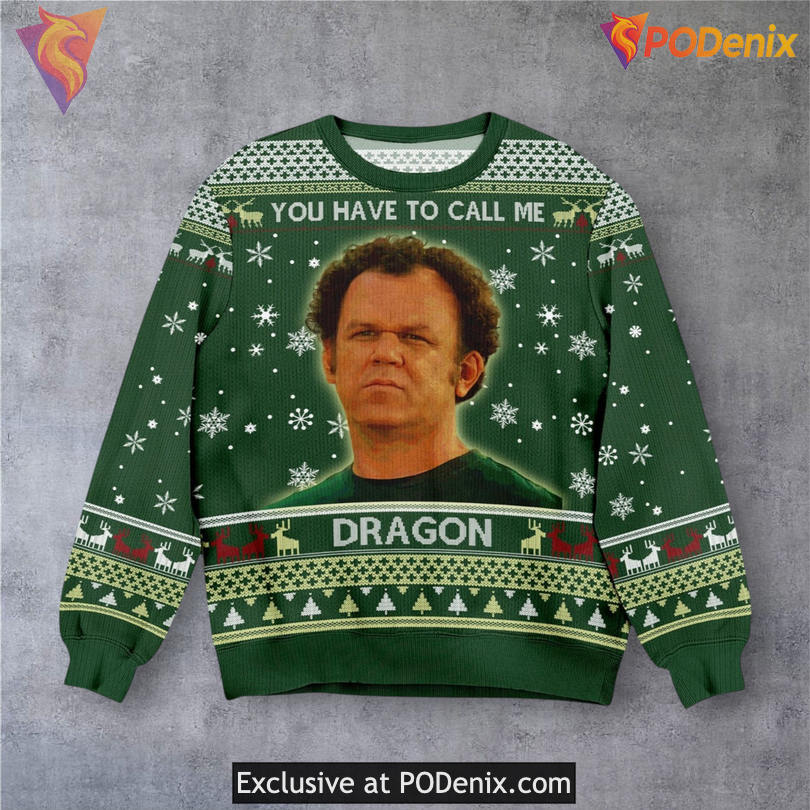 Call Me Dragon Step Brothers Line Funny Christmas Sweater Comedy Quote Style