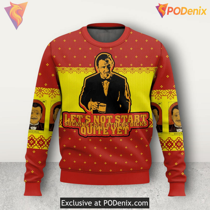 Pulp Fiction Winston Wolf Movie Quote Classic Holiday Fun Christmas Sweater