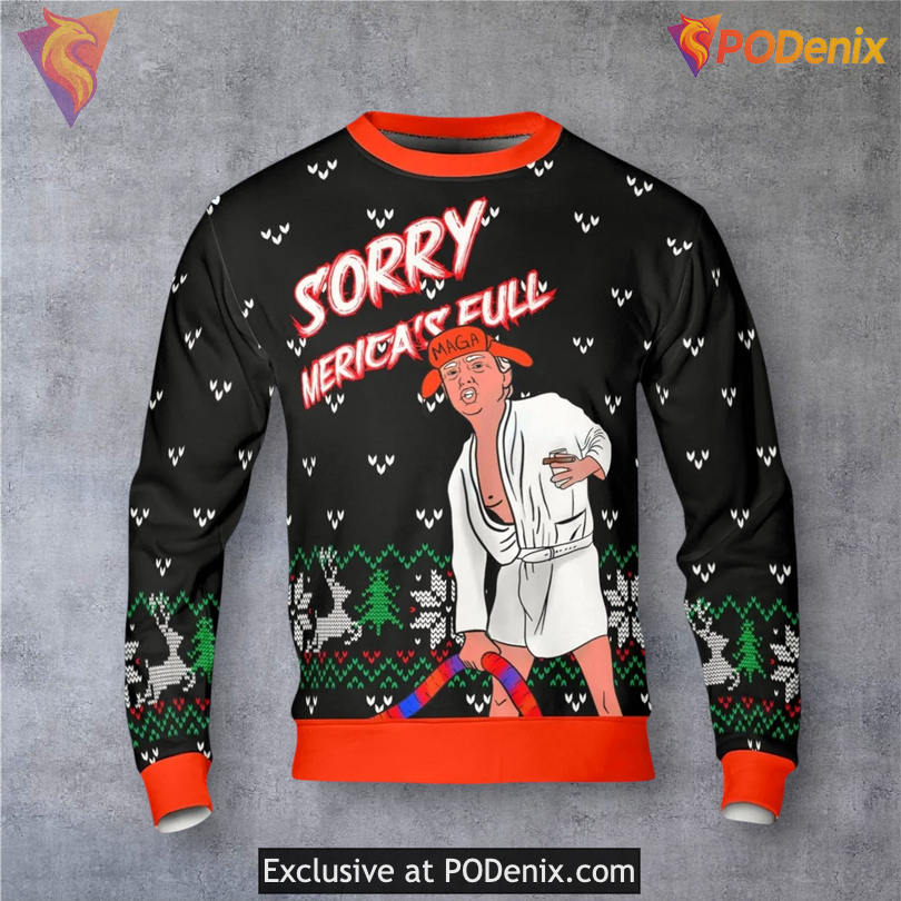 Trump America’s Full Satire Quote Funny Holiday Christmas Sweater