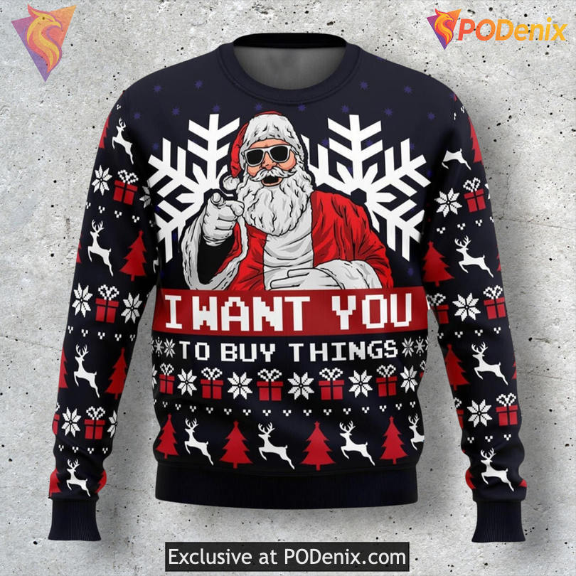 Uncle Santa Comedy Quote Funny Holiday Party Xmas Sweater