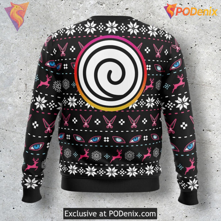 Uzumaki Clan Naruto Ninja Crest Anime 3D Holiday Xmas Sweater - 1
