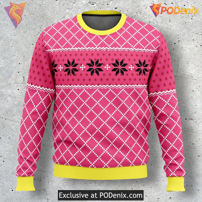 Vegeta Badman Pink Outfit Dragon Ball Comedy Anime Holiday Sweater