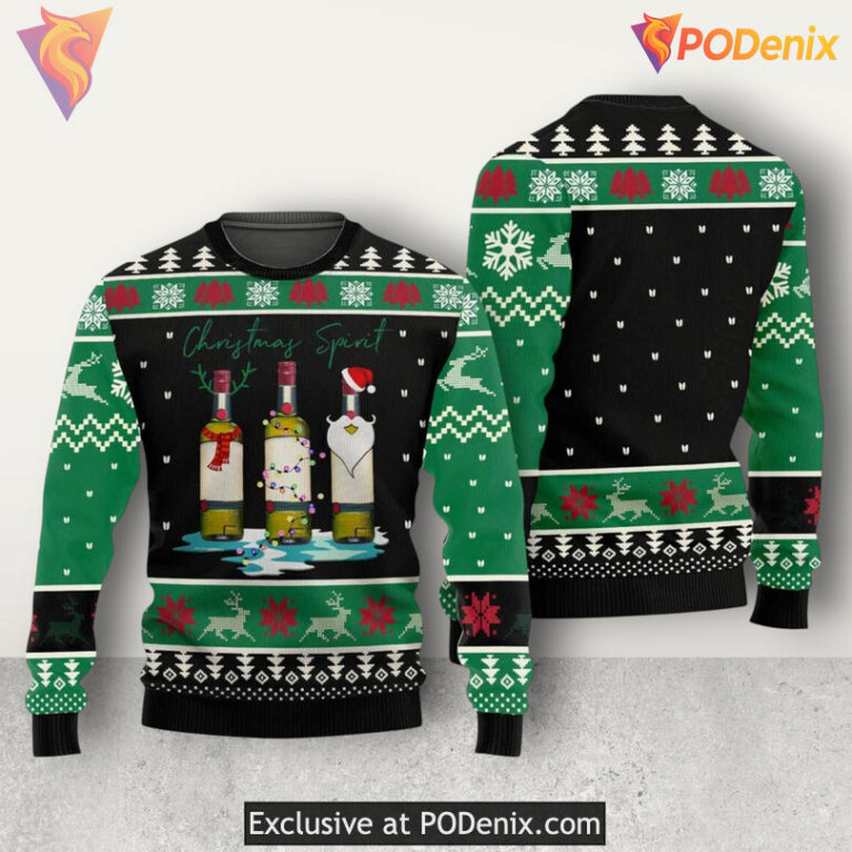 Wine Lovers Christmas Party Drinking Humor Funny Festive Holiday Sweater