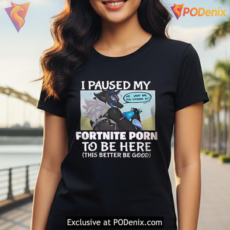 Absurd Gamer Humor Meme Tee With Shock Value Fortnite Porn Shirt Viral Internet Joke - 1