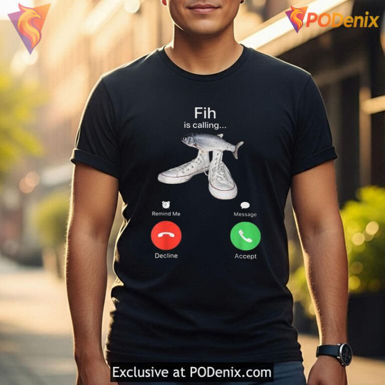 Casual Lifestyle Slogan Tee With Laid Back Tone Fih Shirt Minimal Humor - 1