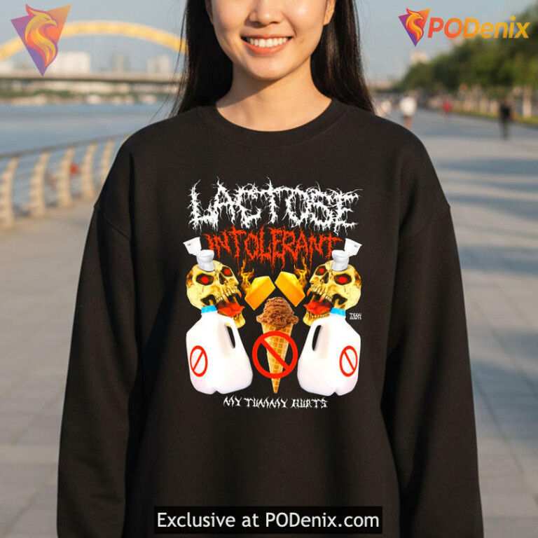 Dairy Joke Parody Graphic Tee With Absurd Confidence Lactose Tolerant Shirt Humor