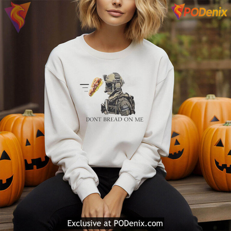 Don't Bread On Me Funny Gadsden Parody Sandwich Graphic Tee Liberty Meme Humor - 2