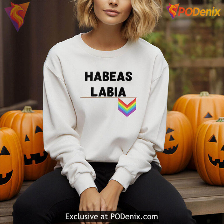Habeas Labia LGBTQ Pride Statement Graphic Tee Celebrating Body Autonomy
