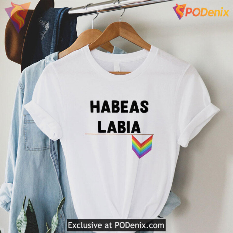 Habeas Labia LGBTQ Pride Statement Graphic Tee Celebrating Body Autonomy - 2