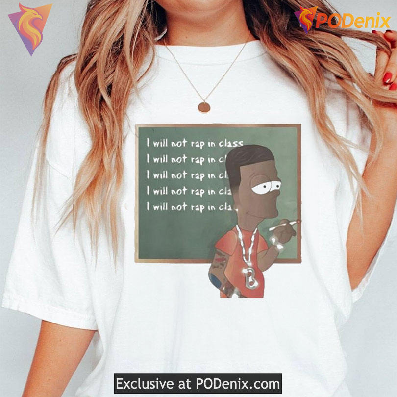 I Will Not Rap In Class Tee Hip Hop Parody Classroom Humor Design