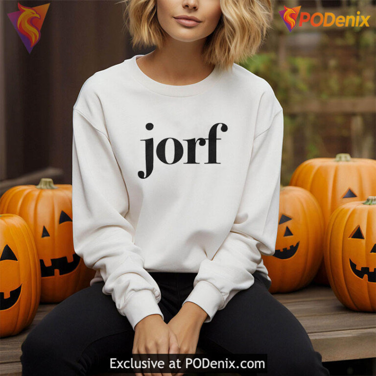 Jorf Ironic Text Graphic Tee Minimal Streetwear Meme Word Design - 3