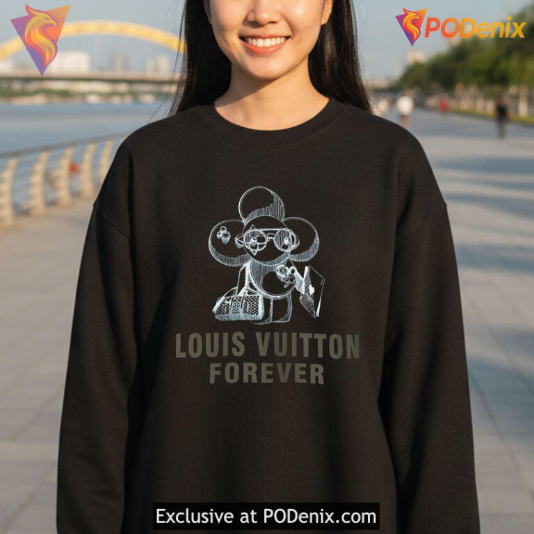 Luxury Parody Streetwear Inspired Graphic Tee With Irony Lv Forever Shirt Aesthetic - 2