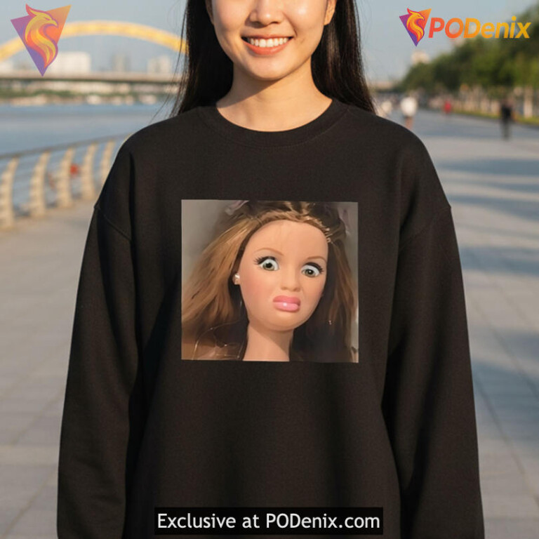 Meme Reaction Graphic Shirt Highlighting Barbie Disgusted Face Viral Look - 3