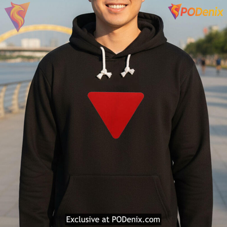 Political Resistance Symbol Tee Featuring Red Triangle Shirt Solidarity - 1