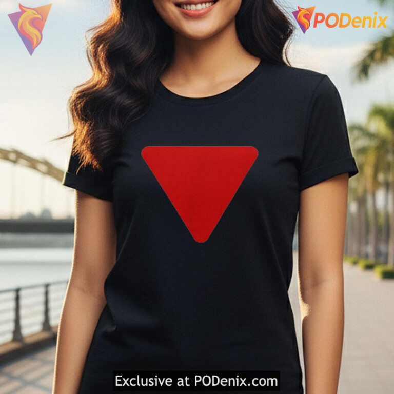 Political Resistance Symbol Tee Featuring Red Triangle Shirt Solidarity - 2