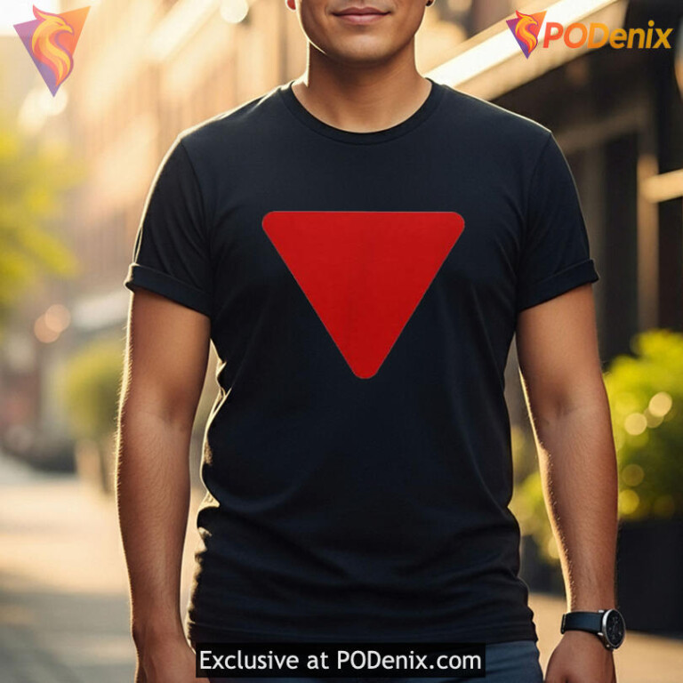 Political Resistance Symbol Tee Featuring Red Triangle Shirt Solidarity - 3