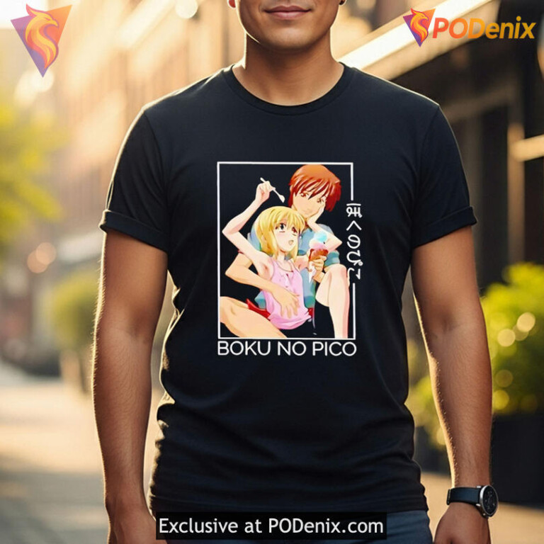 Retro Anime Graphic Shirt Featuring Boku No Pico Merch Streetwear Style Trend - 1