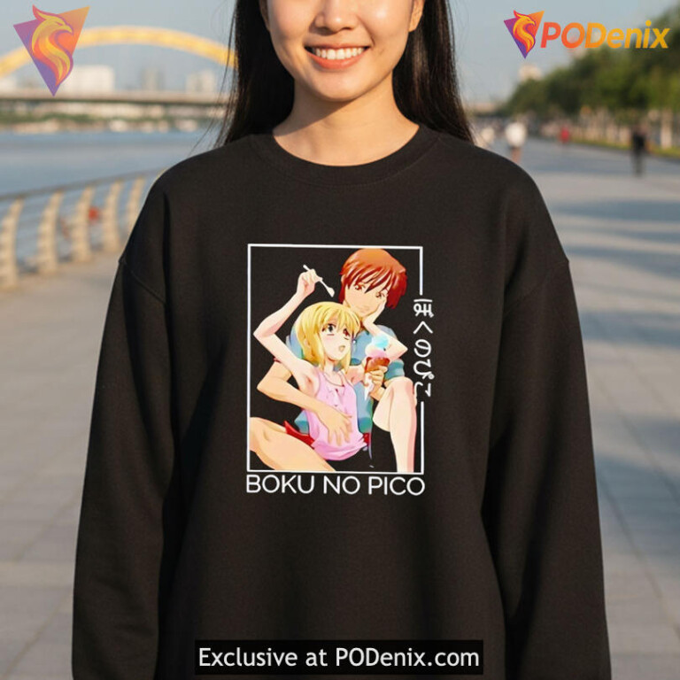 Retro Anime Graphic Shirt Featuring Boku No Pico Merch Streetwear Style Trend - 2