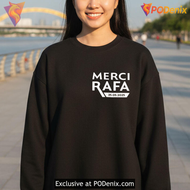 Tennis Legend Tribute Graphic Tee Celebrating Greatness Merci Rafa Shirt Classic Fan Gift