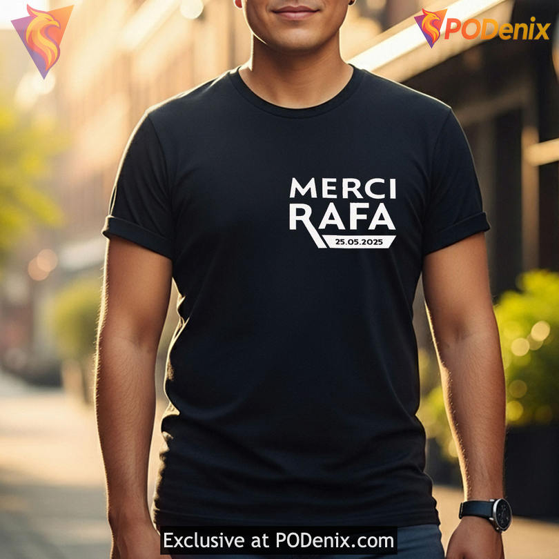 Tennis Legend Tribute Graphic Tee Celebrating Greatness Merci Rafa Shirt Classic Fan Gift Tennis Legend Tribute Graphic Tee Celebrating Greatness Merci Rafa Shirt Classic Fan Gift