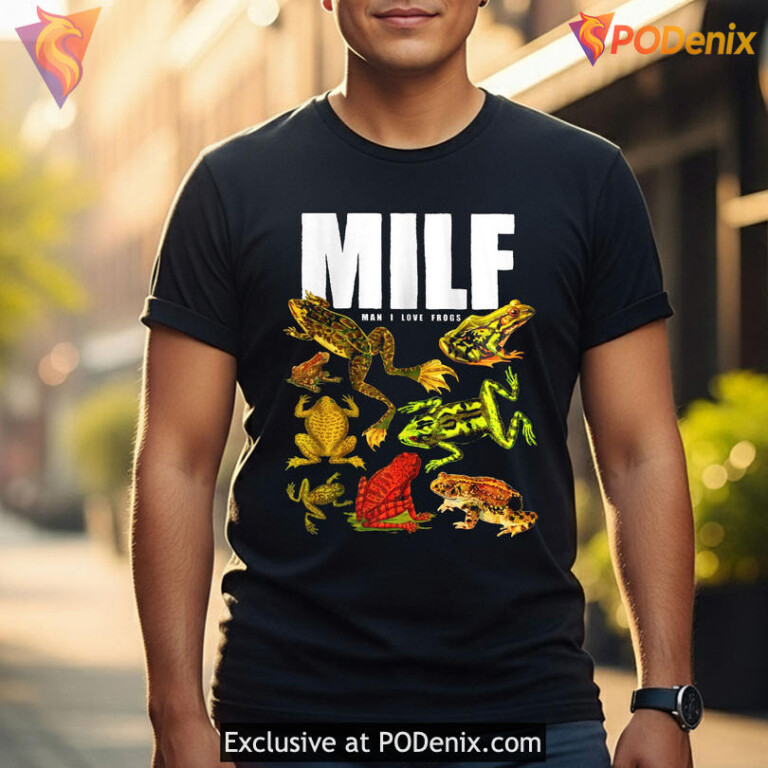 Wholesome Absurd Animal Meme Tee With Playful Tone Man I Love Frogs Graphic Shirt