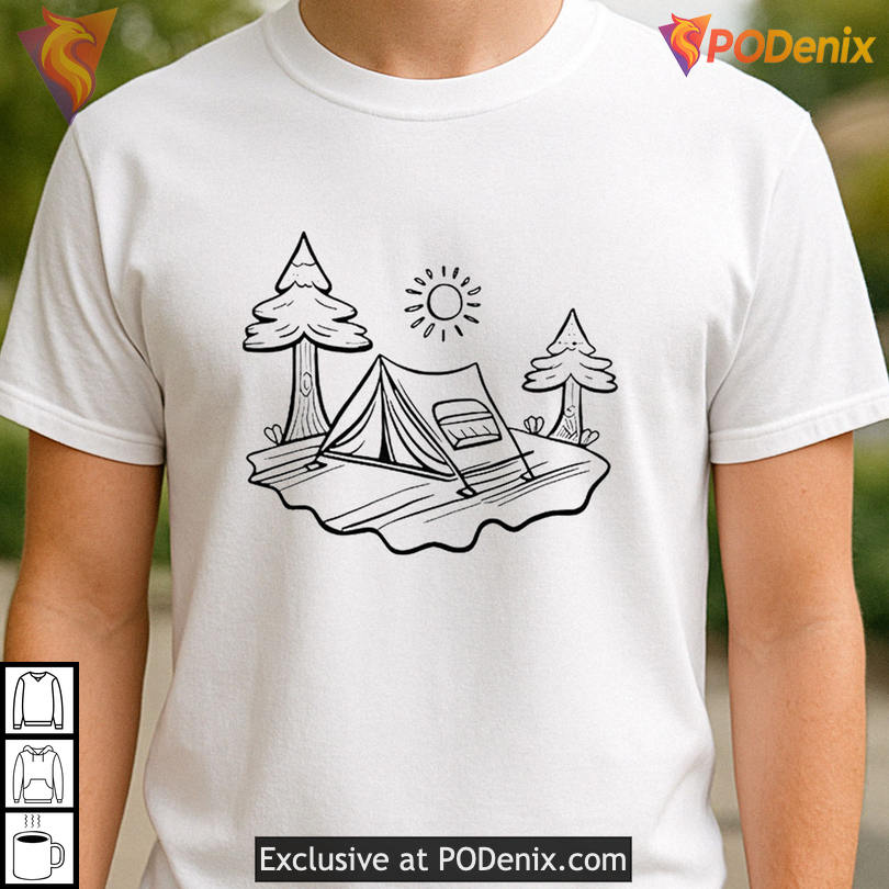 Creative Activity Tee Coloring For A Camp Shirt Playful Art Theme