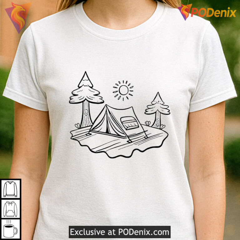 Creative Activity Tee Coloring For A Camp Shirt Playful Art Theme - 2