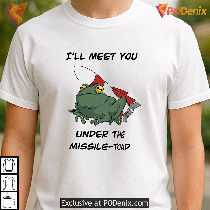 Wordplay Graphic Tee Missile Toad Clever Parody Slogan Shirt