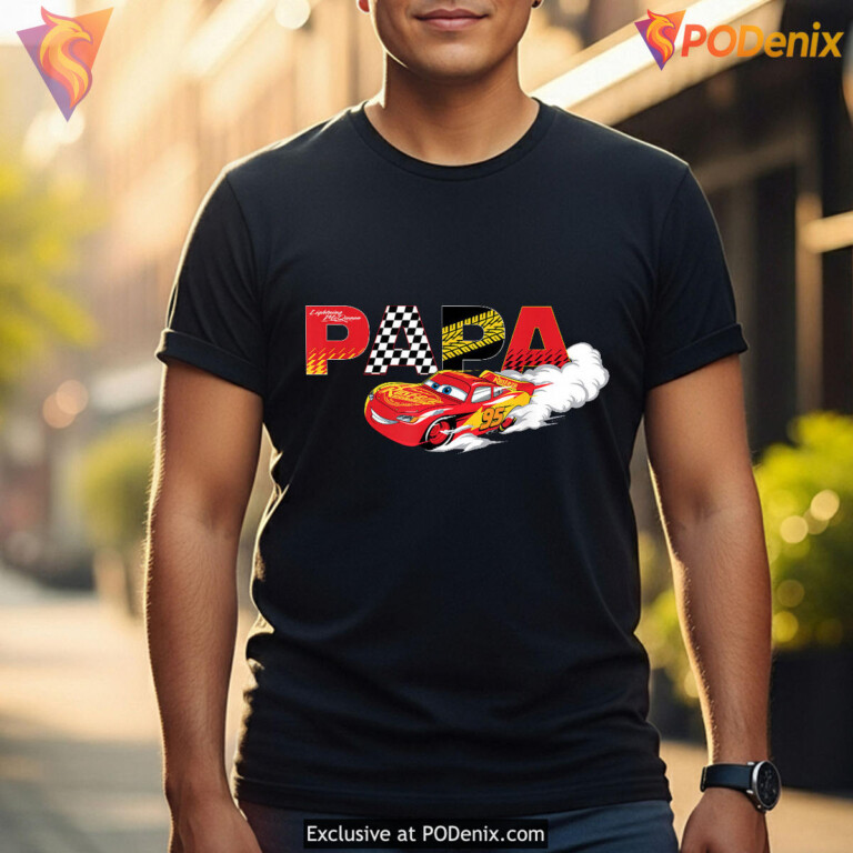Cars Papa Birthday Gift Fathers Day Shirt For Pixars Cars Fans - 3