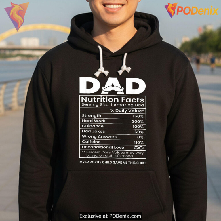 Dad Nutrition Facts Funny Fathers Day Shirts Grandpa Gift - 2