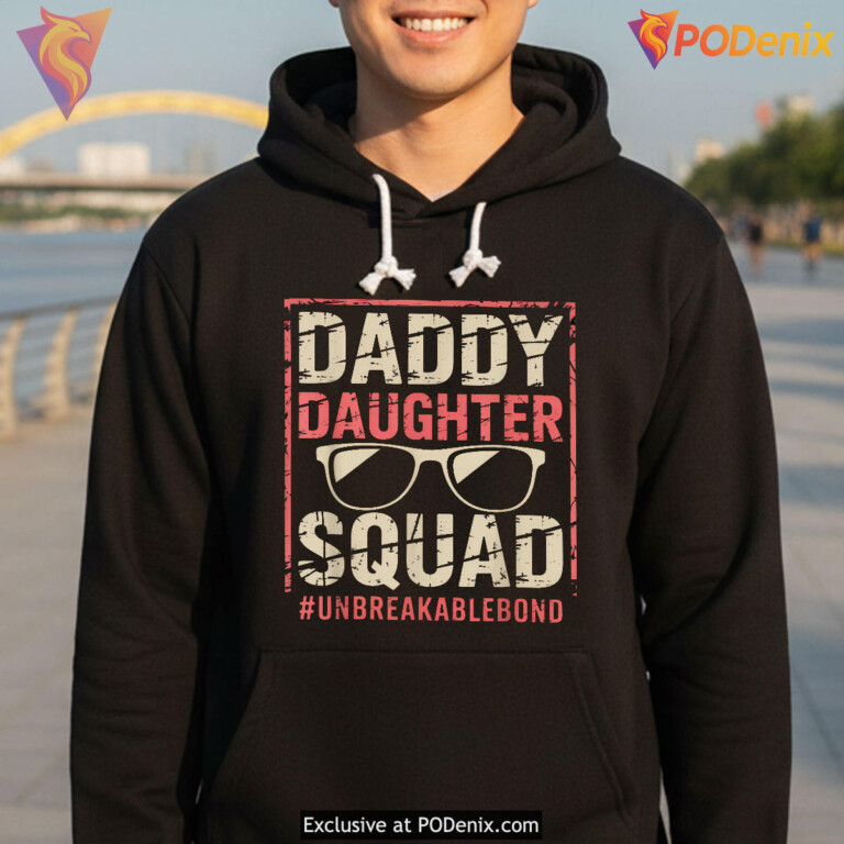 Daddy Daughter Squad Fathers Day Matching Shirts Family Gift