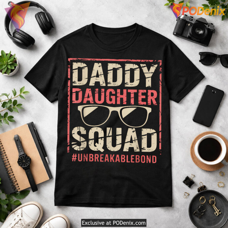 Daddy Daughter Squad Fathers Day Matching Shirts Family Gift - 1